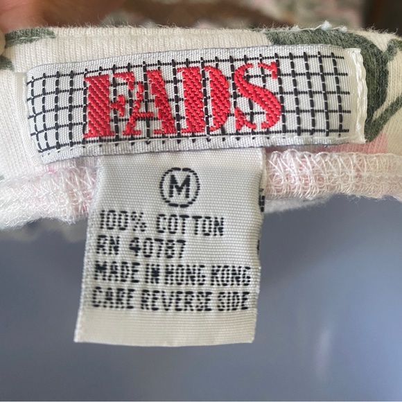 Fads 80’s Floral V-Neck Sleeveless Romper Dress in Pink & Green Coquette Spring - Picture 7 of 7